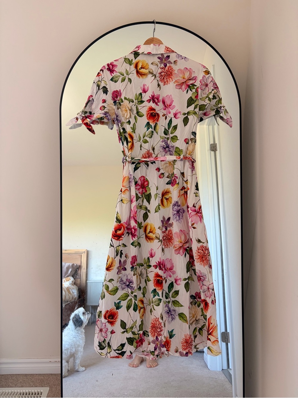 Zara PRINTED POPLIN Size Small 
100% cotton MIDI DRESS - Picture 4 of 7